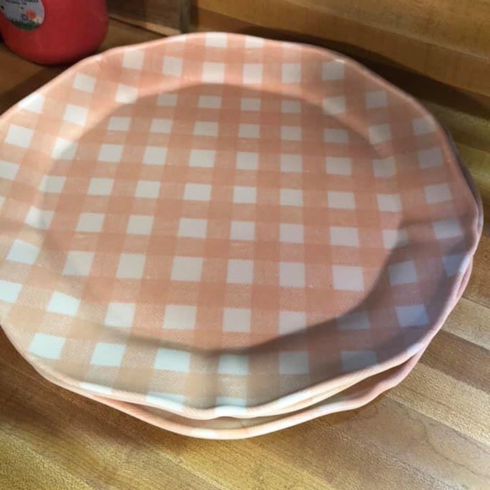 Set of 3 pink plates